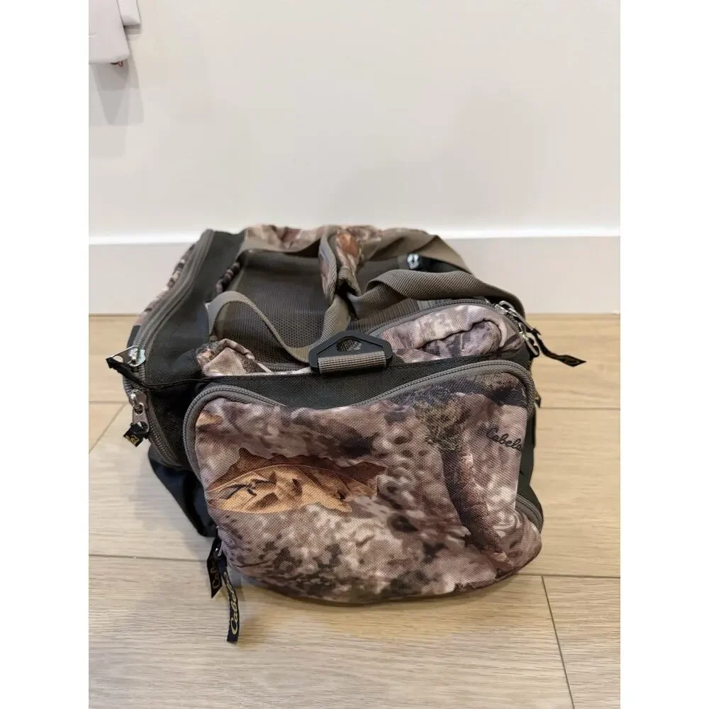 Cabela's Catch All Gear Bag Weather Resistant Camo Fishing Hunting 7 Pocket